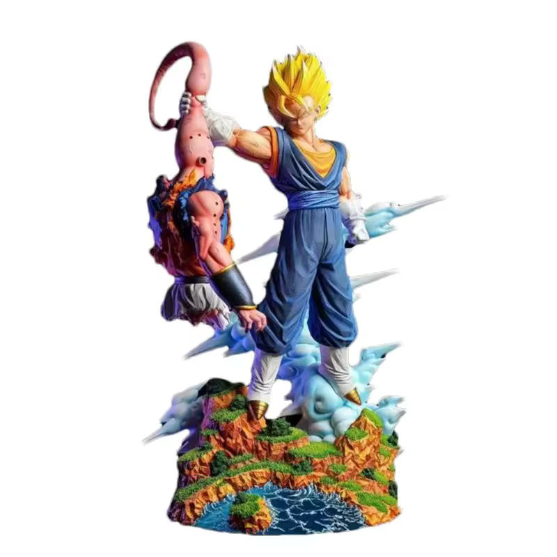 Bandai Dragon Ball Z Sammlerfigur Majin Buu vs. Vegetto PVC Statue, mehrfarbig, Höhe: 33 cm - Bild 6