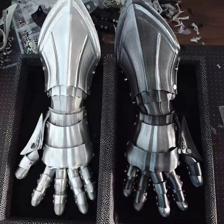 MUSEXINGQIU Cyberpunk Armrüstung, Mechanischer Handschuh, Metall, Grau, Zubehör - Bild 2