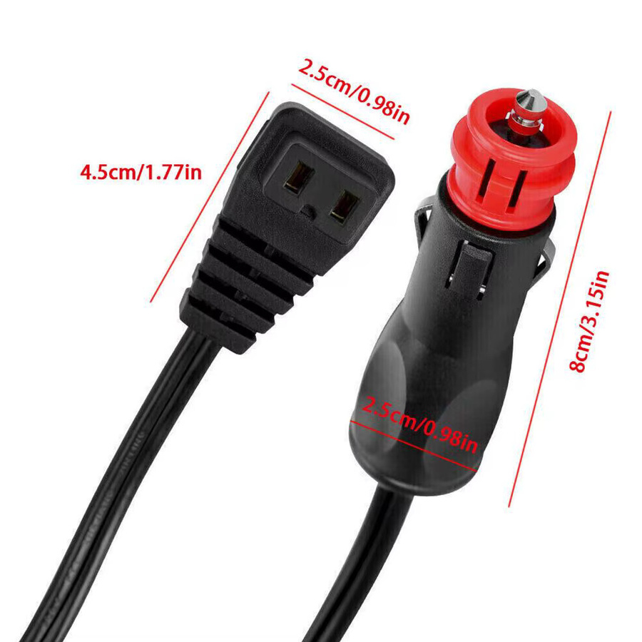 ARB 12V DC Stromkabel mit Zigarettenanzünder-Stecker in Schwarz, 2m Verlängerungskabel für Kühlschrank und Heizung - Bild 5