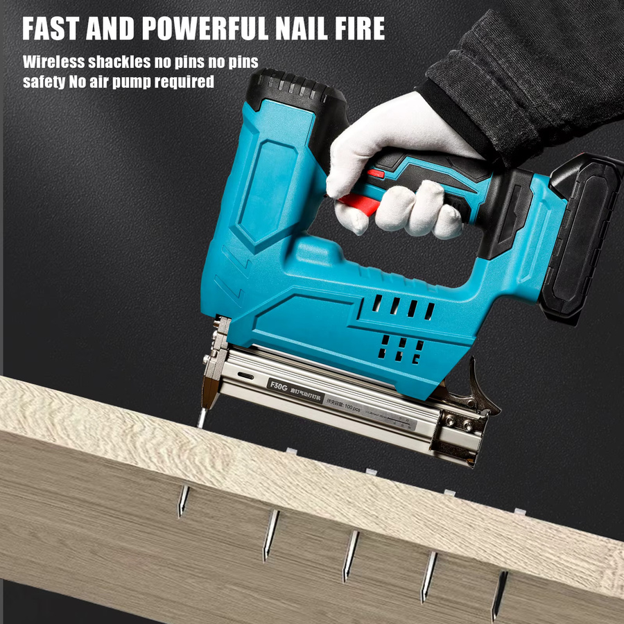 Makita F30 Akku-Nagelpistole Kabelloser Tacker für Makita-Akkus in Blau - Bild 6