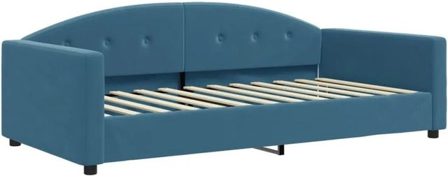vidaXL Tagesbett aus Samt in Blau, B/T/H: 200 x 100 x 75 cm - Bild 1