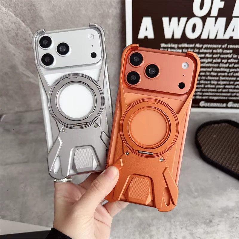 OLPAY Metall-Aluminium-Hybrid-Schutzhülle mit Magnetfunktion für iPhone 17, 16, 15 Pro Max und 17 Pro, MagSafe-kompatible Stoßfänger-Abdeckung - Bild 6