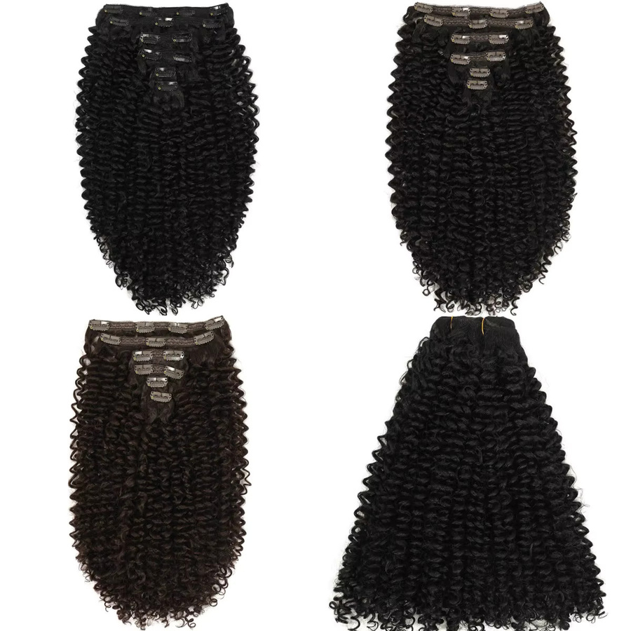 YAKIBEAUTY Haarverlängerung Jerry Curly Clip-In, 6 Teile, 160g - Bild 3