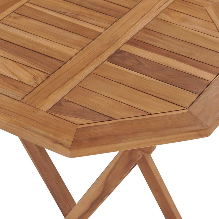 vidaXL Klappbarer Gartentisch aus Teak-Massivholz, Braun, B/T/H: 60 x 60 x 75 cm - Bild 3