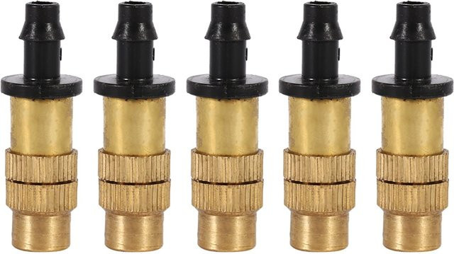 5er Set mfySpace Messing Sprühdüsen mit einstellbarer Durchflusssteuerung in Gold für die Gartenbewässerung - Bild 1
