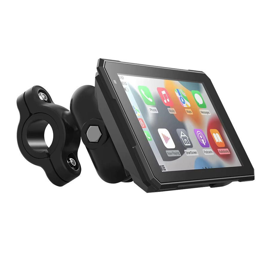 AKAMATE Kabelloses 5-Zoll CarPlay und Android Auto Motorrad-Navigationsdisplay mit GPS in Schwarz - Bild 7