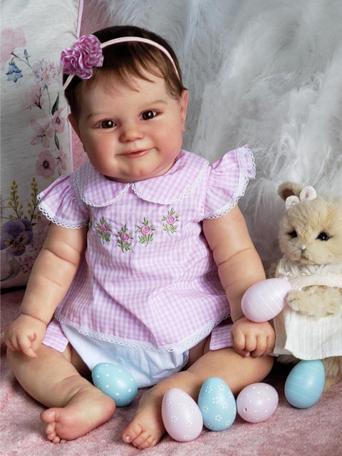 Mrb Maddie wieder geborene Puppe, Mädchen, Silikon, blaue Augen, 20 inch - Bild 1