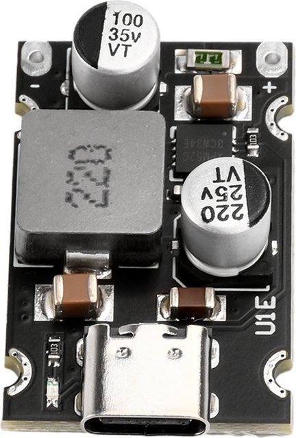 Diymore USB-C PD 65W Schnellladeadapter-Modul QC4.0 QC3.0 Step-Down-Modul in Schwarz für Huawei SCP/FCP und Apple PD, Eingangsspannung DC 8-32V, 3,25A - Bild 1