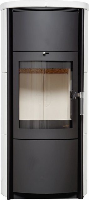 Hark Kaminofen Keno ECOplus Zeitbrandofen mit Keramikkacheln in Schwarz und Cremeweiß 7 kW - Bild 1