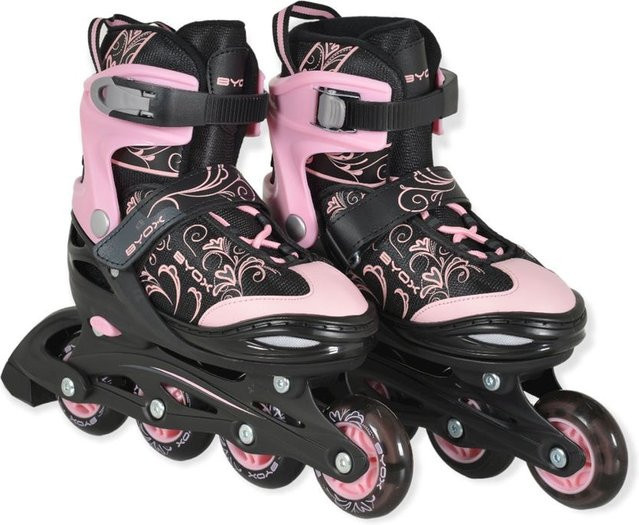Byox Inliner 2 in 1 Double pink Rollschuhe mit PU-LED-Rädern S (Gr.30-33) - Bild 1