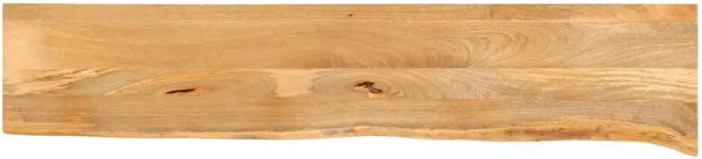 vidaXL Tischplatte aus Massivholz Mango mit Baumkante, Braun, B/T/H: 140 x 20 x 3,8 cm - Bild 1