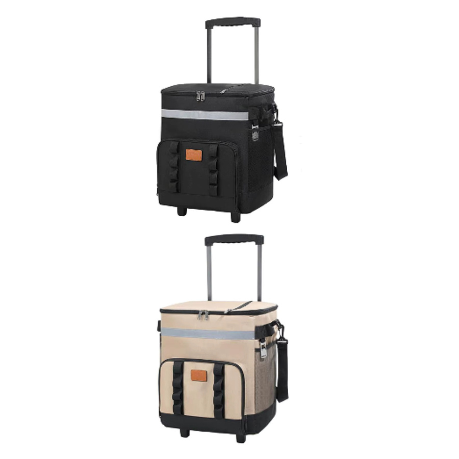 MagiDeal Rollende Kühltasche beige, isoliert, 35 l - Bild 3