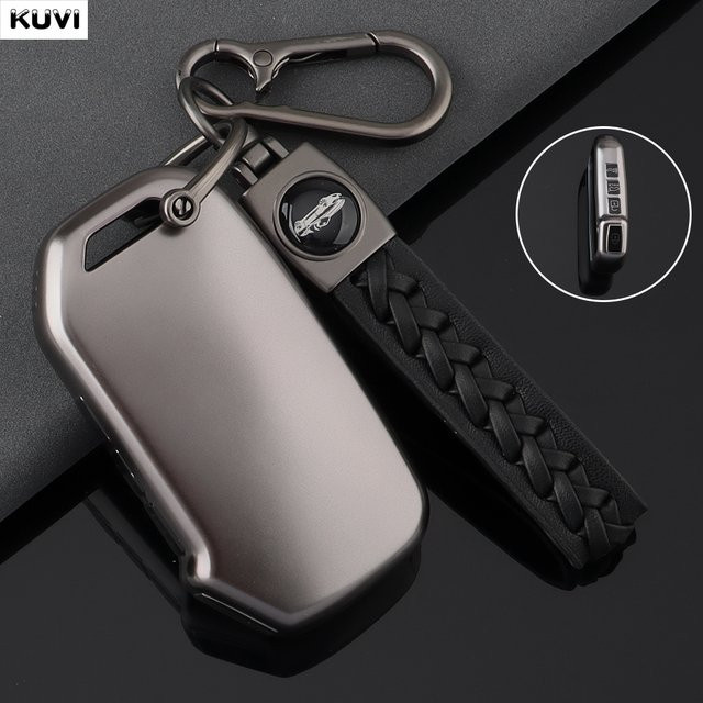 Kuvi Schlüsselhülle aus TPU für Kia Sportage, Ray, Sorento, Soul, Telluride, Cerato und K5/K8 in Gun Grey (4-Tasten) - Bild 1