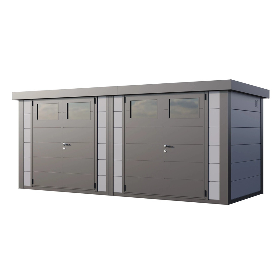 Telluria Gerätehaus DUO in Grau mit Außenmaß B: 542 cm, H: 219 cm, T: 228 cm - Bild 2