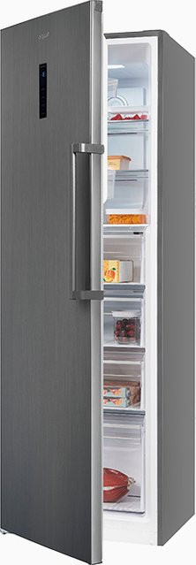 Exquisit GS295-NF-H-040E No Frost Gefrierschrank in Inoxlook, Farbe Silber/Grau, H x B x T: 246 x 60 x 66 cm - Bild 1