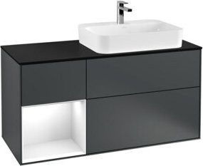 V&B Waschtischunterschrank Finion in Mattblau lackiert, Breite: 120 cm, Tiefe: 50,1 cm, Höhe: 50,1 cm - Bild 1