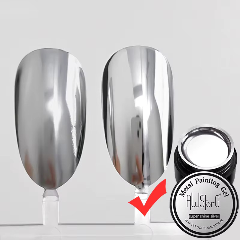 AWStorG Nagellack, Silver Metallic, 5 ml - Bild 3