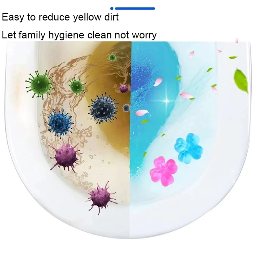 9er Pack Blumen Aroma Toiletten Reinigungsgel zur Geruchsentfernung in Mehrfarbig - Bild 2