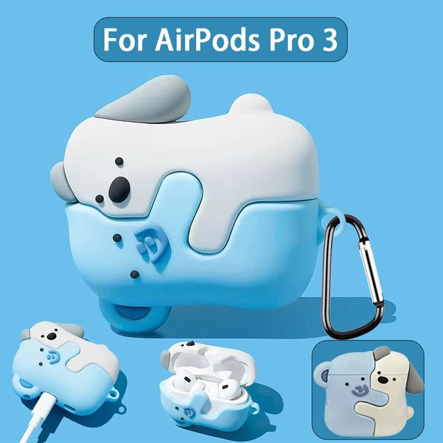 Niedrige 3D-Eiscreme-Welpen Cartoon Schutzhülle für Apple AirPods 4 und AirPods Pro 3 in Multicolour - Bild 1