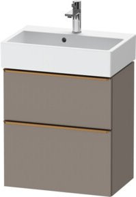 Duravit Waschtischunterschrank D-Neo Compact in Grau Matt, B/T/H: 58,4 x 37,2 x 62,5 cm - Bild 1