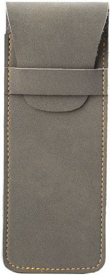 Mango Event Stifteetui aus Leder im Vintage-Stil in Grau - Bild 1