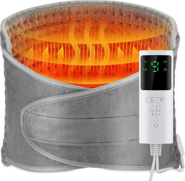 AFDEAL Elektrische Heizung Taille Gürtel Tragbares Thermisches Pad mit einstellbarer Temperatur in Grau - Bild 1