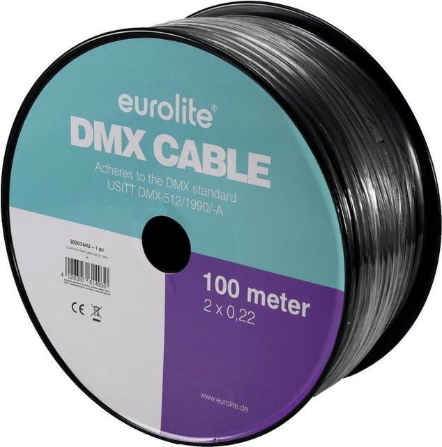 EUROLITE DMX Kabel 2x0,22 Schwarz 100m - Bild 1