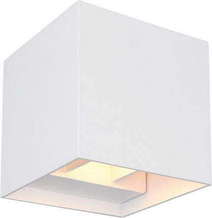 GLOBO LIGHTING Außenwandleuchte Veronika aus Aluminiumdruckguss in Weiß, 1-flammig, modern, IP54 - Bild 1
