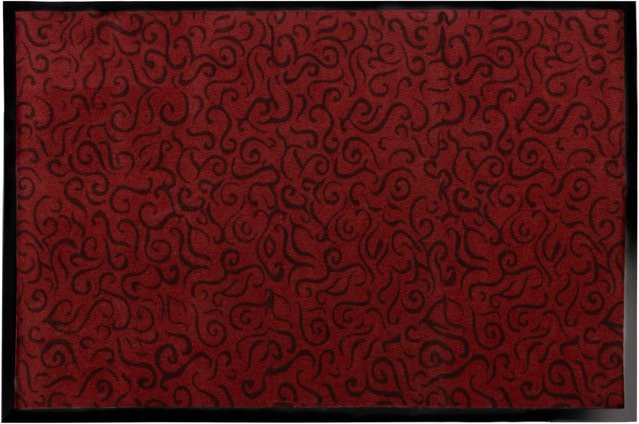 Karat Schmutzfangmatte Brasil in Rot mit rutschfester Gummikante und antistatischer Wirkung, B/T: 90 x 120 cm - Bild 1