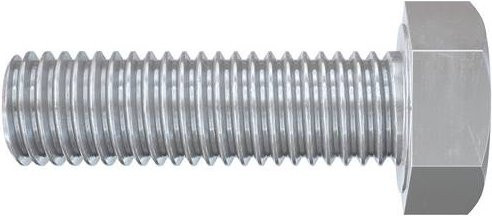 Fischer SKS 79827 Sechskantschraube M8 aus Stahl, galvanisch verzinkt, Farbe Silber, 100 Stück - Bild 1