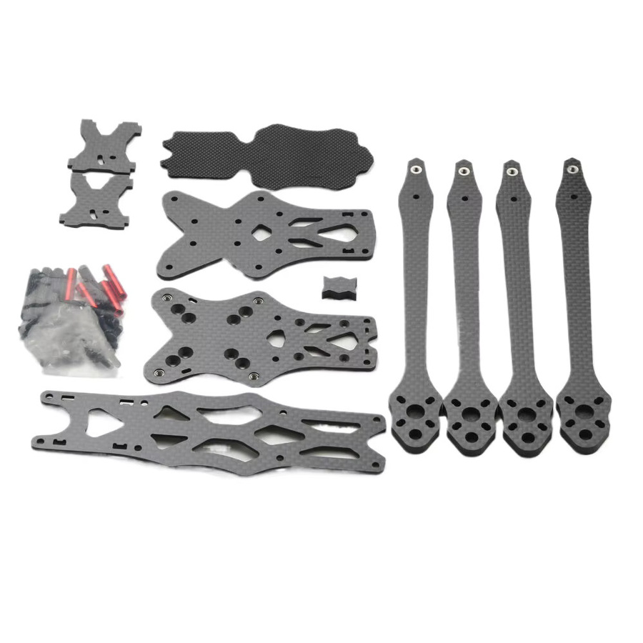 Tiger Bee 7 Zoll FPV Carbon Rahmen für APEX Mark 4 Freestyle RC Racing Drone in Schwarz - Bild 2