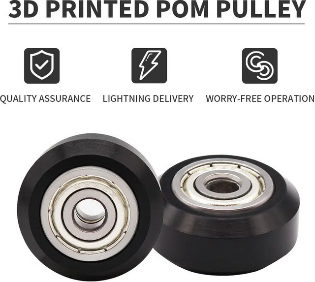 kLIPPER CNC-POM Rad mit 625zz-Lager in Schwarz für V-Slot Aluminiumprofile und FDM 3D-Drucker von Creality, Anycubic oder Elegoo - Bild 1