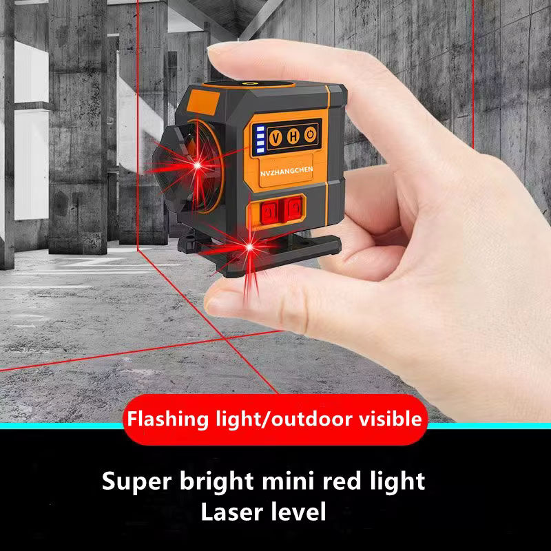 NVZHANGCHEN Mini-Laser-Wasserwaage mit roten Linien, 12/16 Linien 3D/4D selbstnivellierend, 360 Grad horizontal und vertikal, hochpräzise Laser-Wasserwaage in Rot - Bild 4