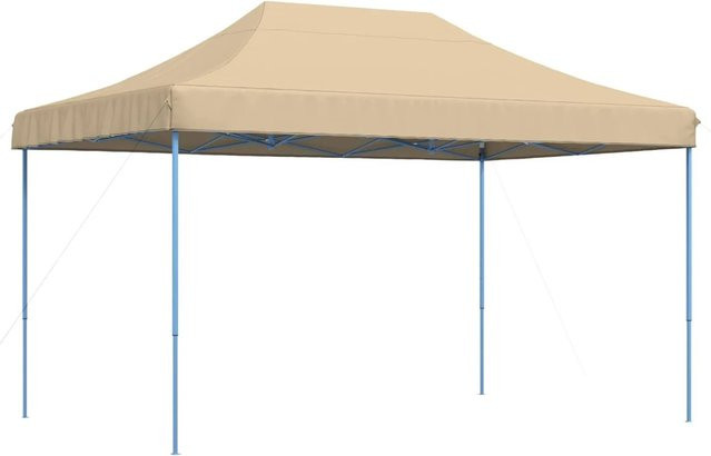 vidaXL Party-Zelt aus Oxford-Stoff in Beige und Weiß, B/T/H: 440 x 292 x 315 cm - Bild 1