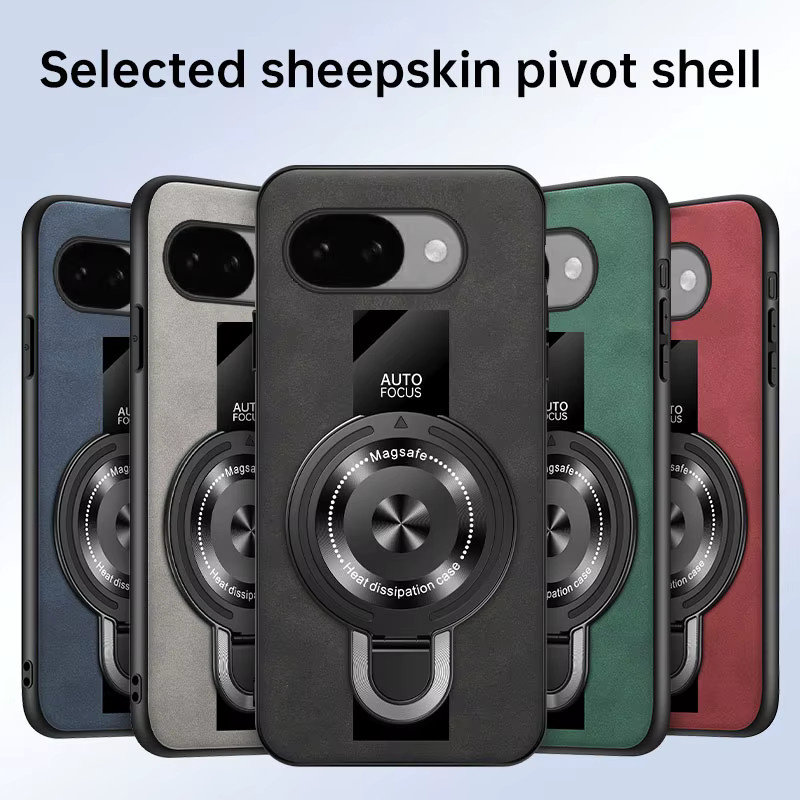 Luxus Leder Schutzhülle für Google Pixel 10A, 10 Pro XL, 9A und 9 Pro XL in Braun, stoßfeste Handyhülle mit Halterung - Bild 4
