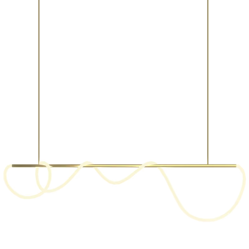 Moderne LED Pendelleuchte ludengchaoshi als lineare Deckenleuchte mit integriertem LED, Länge: 200 cm - Bild 4