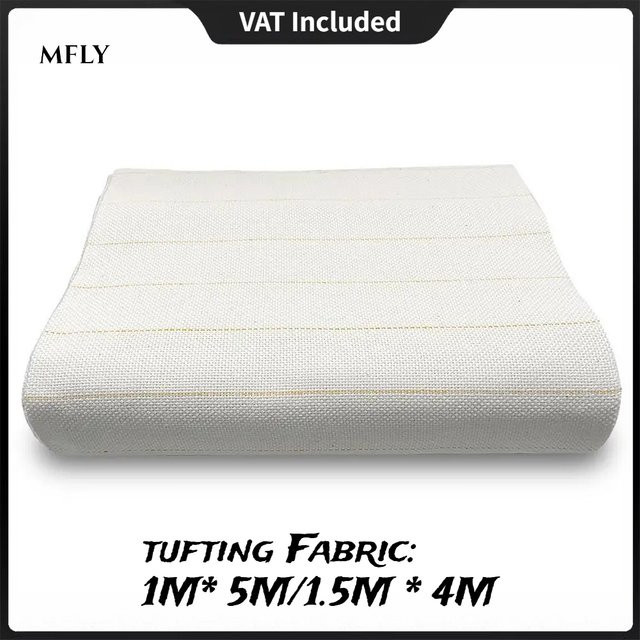 MFLY Tufting-Stoff Mönchstuch in Weiß für Tufting-Pistolen und Teppich-DIY, B/H: 1 x 5 m oder 1,5 x 4 m - Bild 1