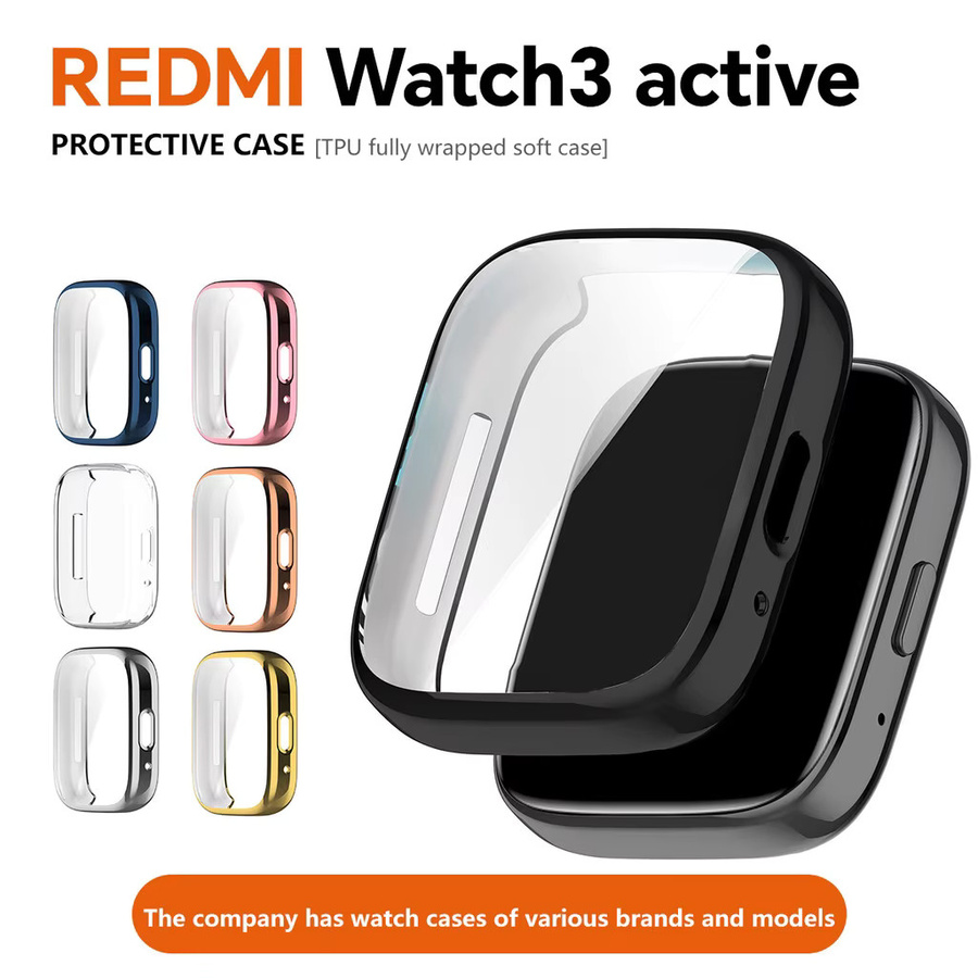 CAOWTAN Schutzhülle und Silikonarmband für Xiaomi Redmi Watch 3 Active/Lite, zweifarbiges Armband in Schwarz-Grün mit Displayschutz - Bild 2