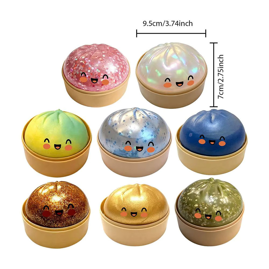 Bandai Niedliches Squishy Gedämpftes Brötchen Spielzeug, 1-teiliges Set - Bild 4
