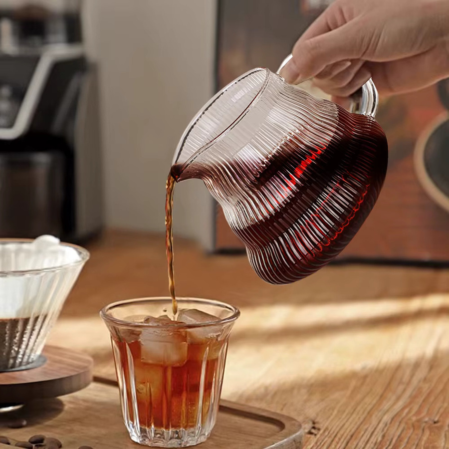 MYVIT Kaffeekaraffe in Wolkenform aus Klarglas mit Deckel, 600 ml, transparent - Bild 4