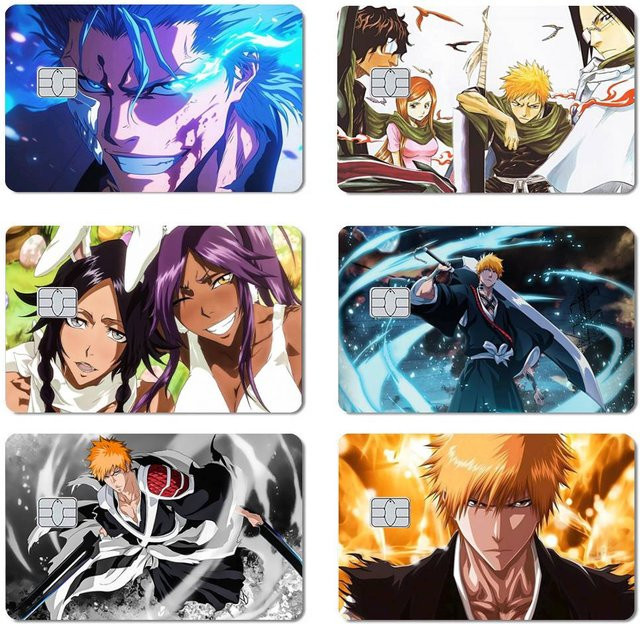 Wasserfester Anime Bleach PVC Aufkleber für Debit- und Kreditkarten in Multicolour mit mattem Film-Finish - Bild 1