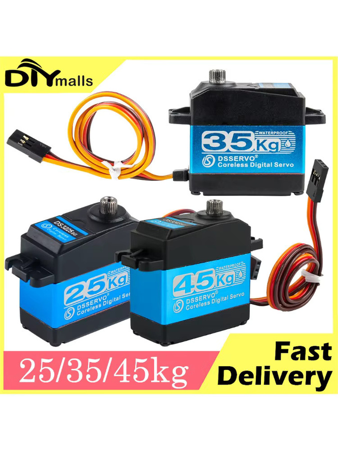 wishiot Kernloser digitaler Servomotor, Metall, Schwarz - Bild 5
