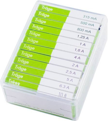 ESKA Feinsicherung-Sortiment 120 Teile Träge Multicolour Durchmesser: 6,3 mm, Länge: 32 mm - Bild 1