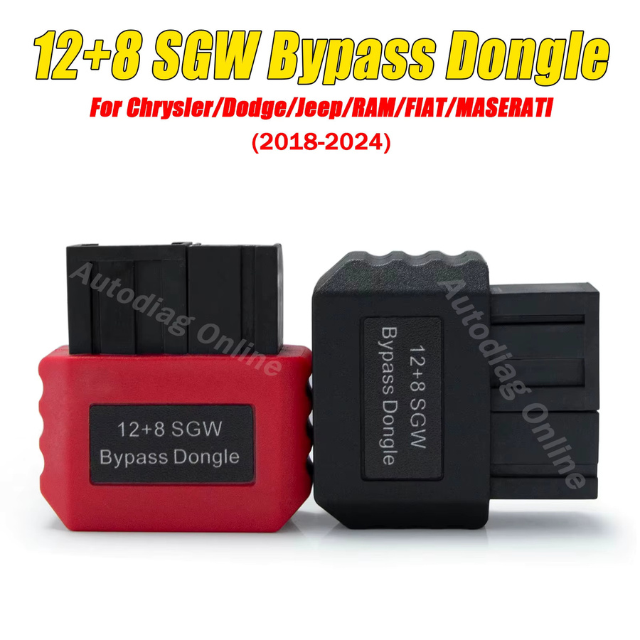 12+8-Pin SGW Bypass-Dongle für FCA OBD2 Diagnoseadapter für Chrysler, Dodge, Jeep, RAM, FIAT und Maserati in Schwarz - Bild 2