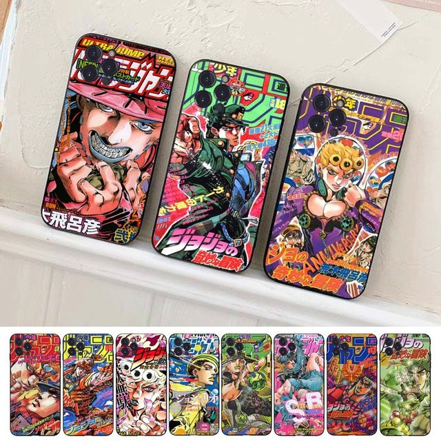 JoJos Bizarre Adventure Silikon Handyhülle für iPhone 11 bis iPhone 16 Pro Max, Mehrfarbig - Bild 1