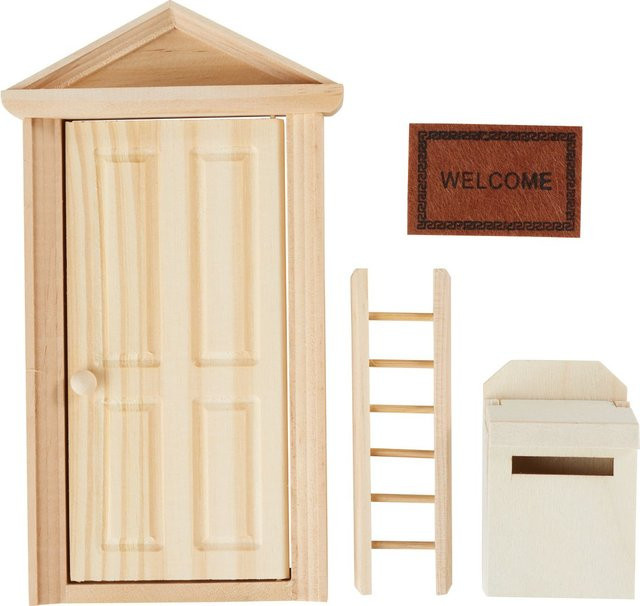HobbyFun Wichtelwelt Wichteltür-Set Briefkasten aus Holz - Bild 1