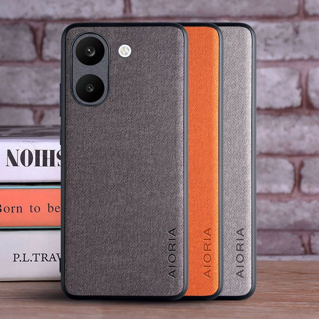 Coqua Schutzhülle für Xiaomi Poco X8 Pro Max und Poco X8 Pro aus Textil-Leder und TPU/PC in Schwarz und Grau - Bild 1