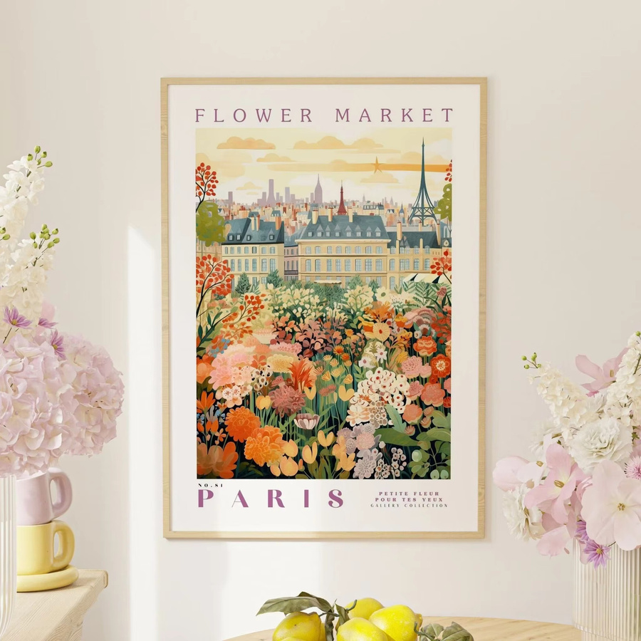 Botanischer Vintage Paper Poster von SHENCHEN mit Paris-Motiv in Grün und Mehrfarbig - Bild 2