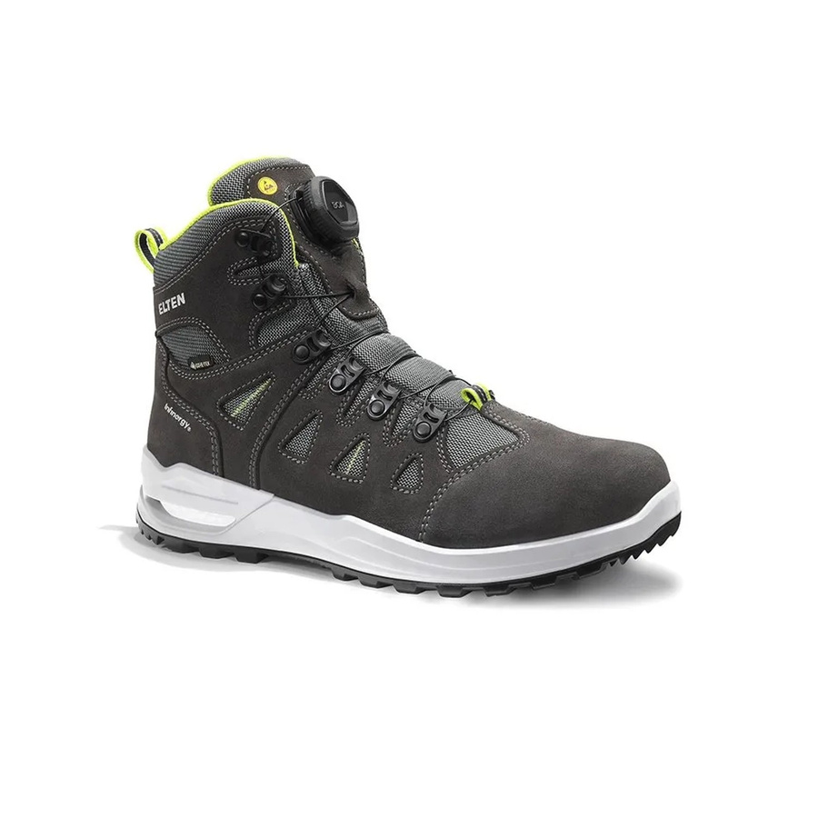 Elten Berufsstiefel Riley XXF BOA GTX in Grey Lime aus Veloursleder mit ESD und wasserabweisender Sohle Größe 43 - Bild 2