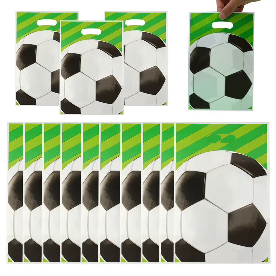 Fußball Party Geschenktüten für Kinder als Geburtstagdekoration und Süßigkeitenverpackung in Weiß - Bild 4